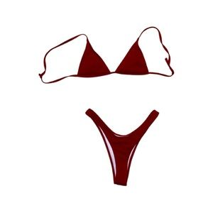 Burgundy swim suit